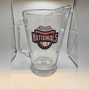 2006 Hunter MLBP 9" Clear Thick Glass Washington Nationals Pitcher